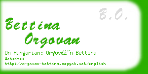 bettina orgovan business card